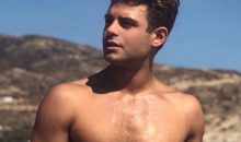 Garrett Clayton shows off a early Halloween costume!!