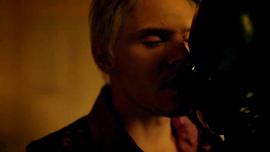 Evan Peters gets plowed by The Rubber Man on American Horror Story! 
